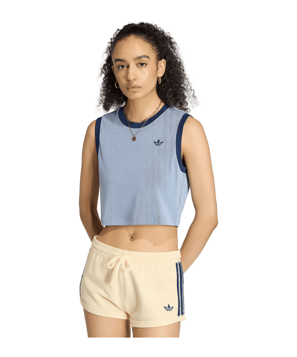 adidas Originals Heather Canottiera Donna Blu - blu