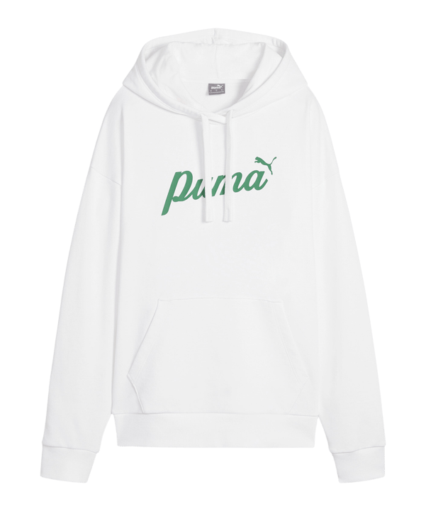 PUMA Essentials Script Hoody Damen Weiß F02 - weiss