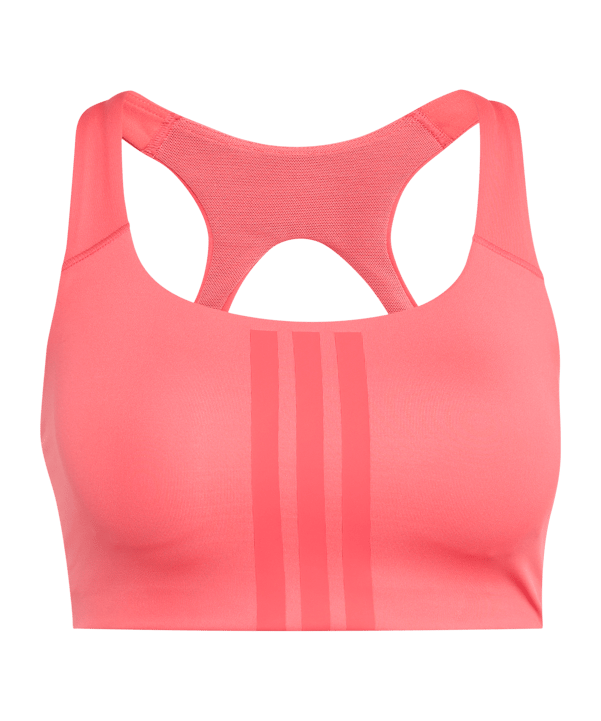 adidas Optimé Workout 3-Stripes Medium Support Sport-BH Damen Rosa - rosa