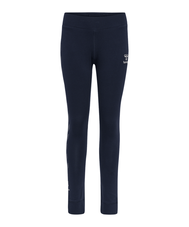 Hummel Move Grid Cotton Leggings Kids Blau F7026 - blau