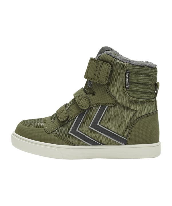 hummel Stadil Super Poly Boot Mid Recycle Sneaker Kids Grün F6086 - gruen