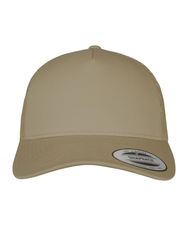 Merch 5 Panel Retro Trucker Cap Khaki - gruen