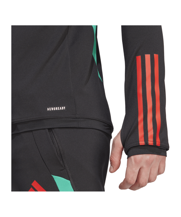 adidas Manchester United HalfZip Sweatshirt  Schwarz - schwarz