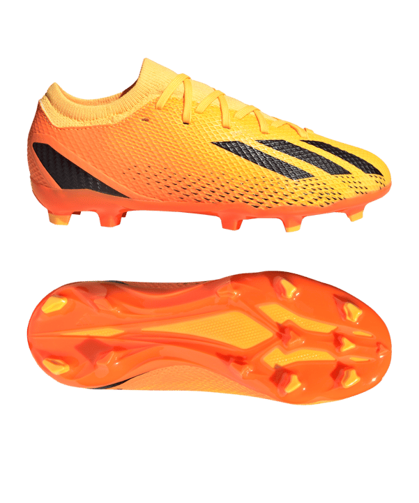 adidas X Speedportal.3 FG Heatspawn Kids Orange Gold Schwarz - gold