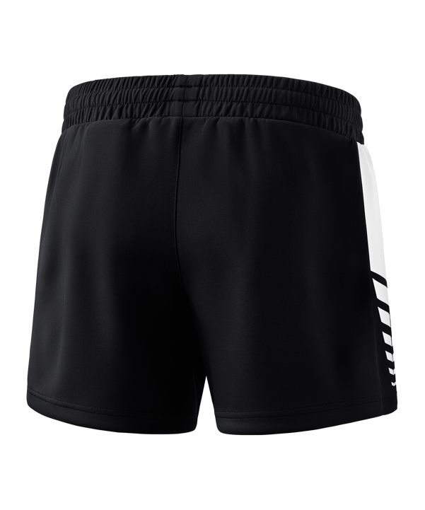 Erima Six Wings Worker Short Damen Schwarz Weiss - schwarz