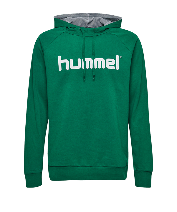 Hummel Cotton Logo Hoody Kids Grün F6140 - gruen