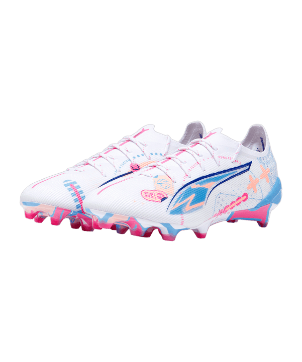 PUMA ULTRA 5 Ultimate FG Volume Up Weiss Blau F01 - weiss