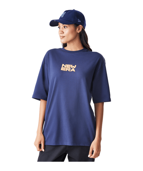 New Era Location Oversized T-Shirt Blau - blau