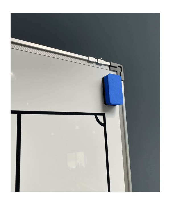 BFP Taktikboard 60x90cm | Fußball Taktiktafel inkl. Tasche und Magnete - weiss