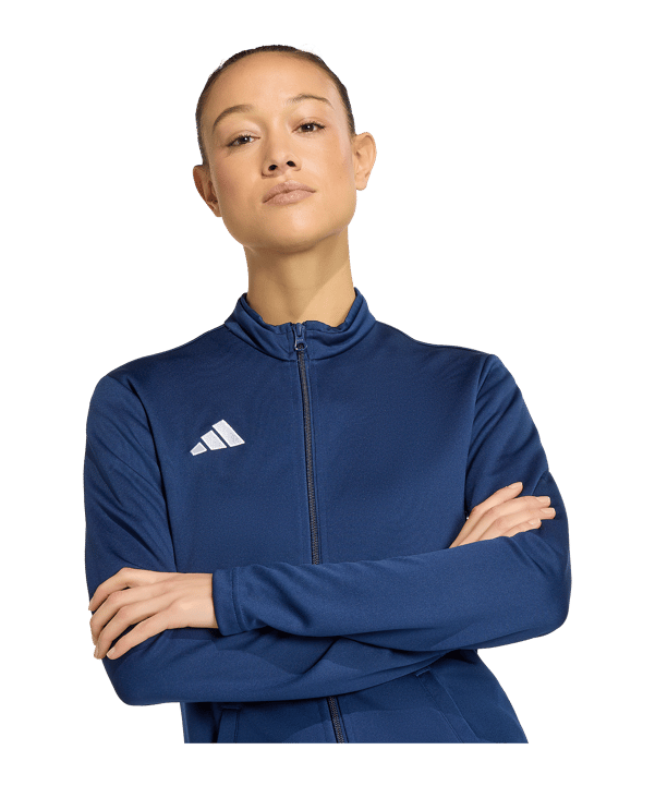 adidas Entrada 26 Trainingsjacke Damen Dunkelblau - weiss