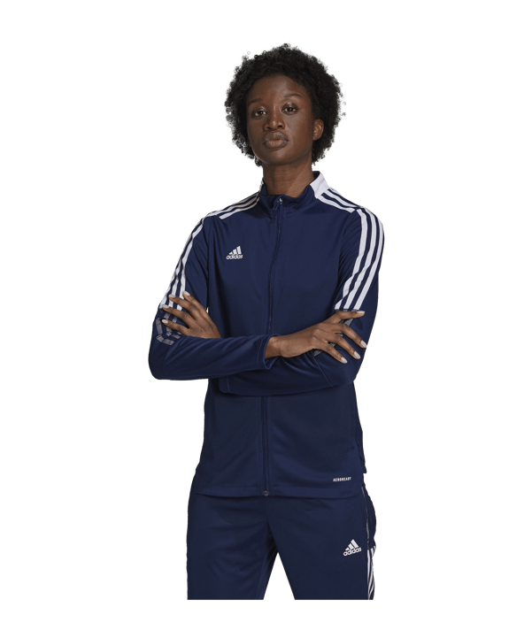 adidas Tiro 21 Trainingsjacke Damen Dunkelblau - blau
