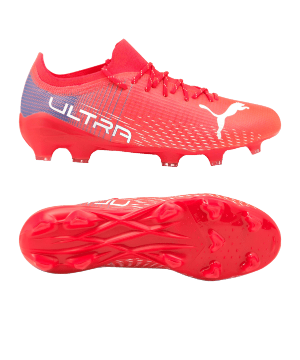 PUMA ULTRA 2.3 Faster Football FG/AG Rot Weiss F01 - rot