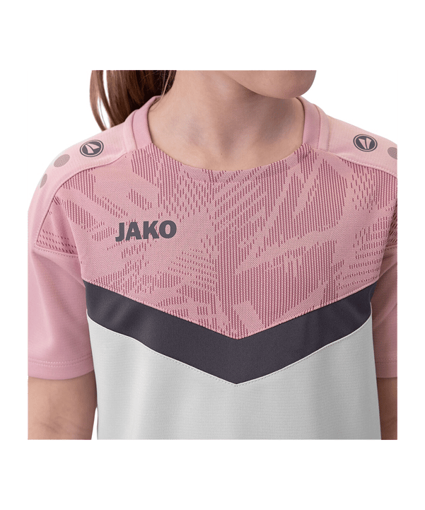 JAKO Icon T-Shirt Kids Grau Pink F851