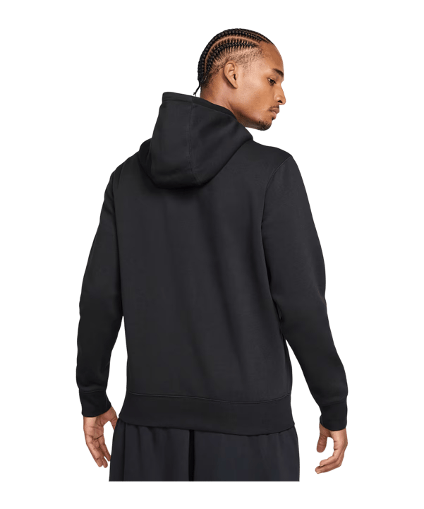 Nike Club Fleece Kapuzenjacke Schwarz F010 - schwarz