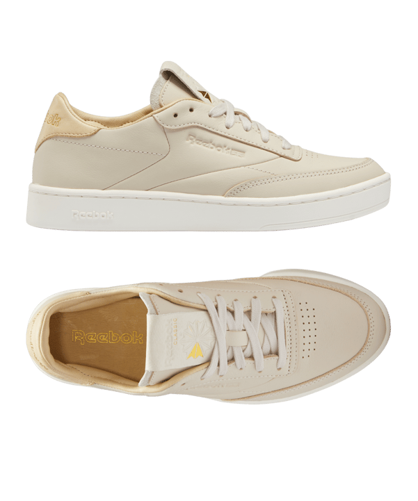 Reebok Club C Clean Damen Weiss Beige Braun - weiss