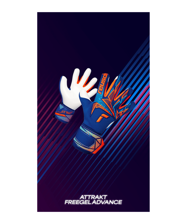 Reusch Attrakt Freegel Advance Torwarthandschuhe Blau - blau