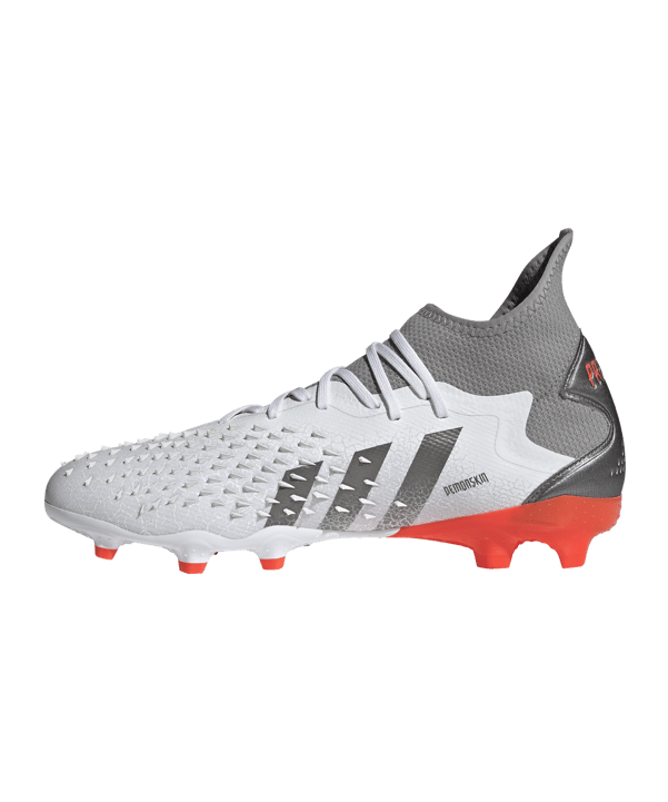 adidas Predator FREAK.2 FG White Spark Weiss Grau Rot - weiss