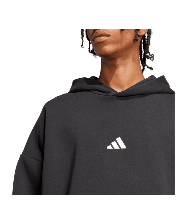 adidas Future Icon Small Logo Hoody Schwarz - schwarz