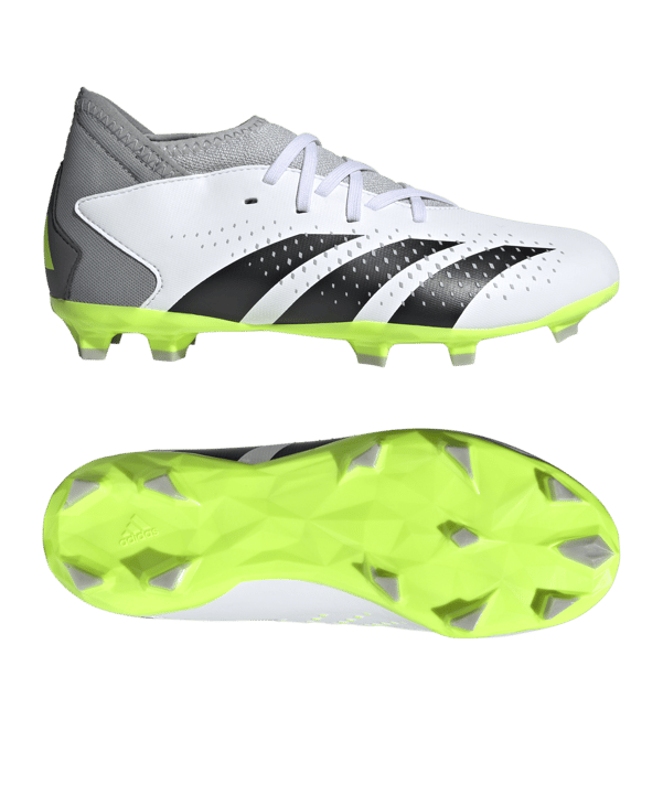 adidas Predator Accuracy.3 FG Crazyrush Kids Weiss Schwarz Gelb - weiss