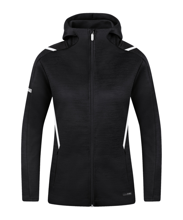 JAKO Challenge Freizeit Kapuzenjacke Damen F501 - schwarz