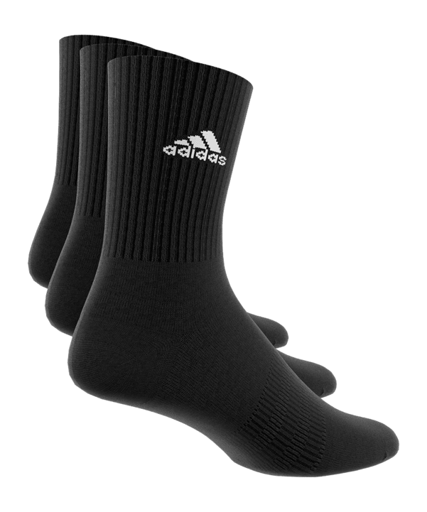 adidas Cush 3er Pack Sokken Zwart - zwart