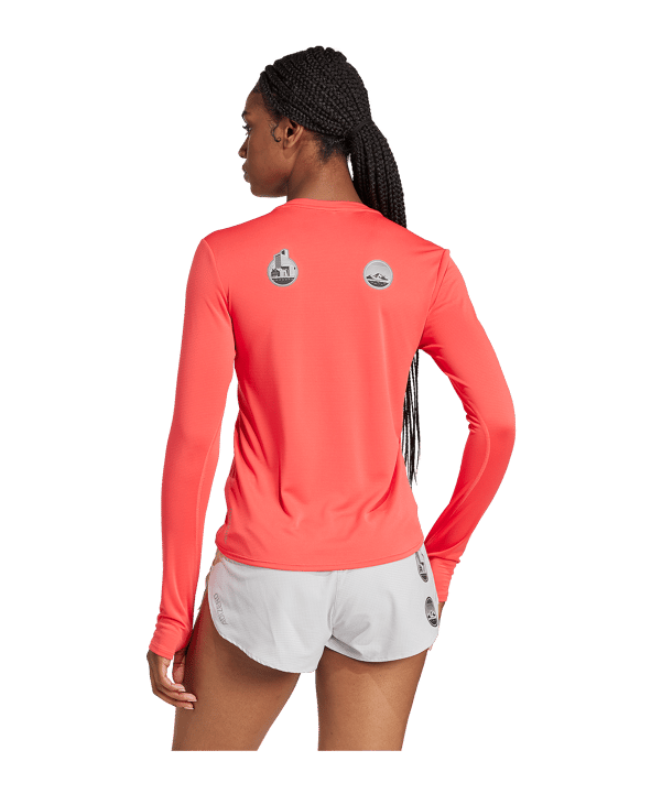 adidas Adizero Ekiden Sweatshirt Damen Rot - rot