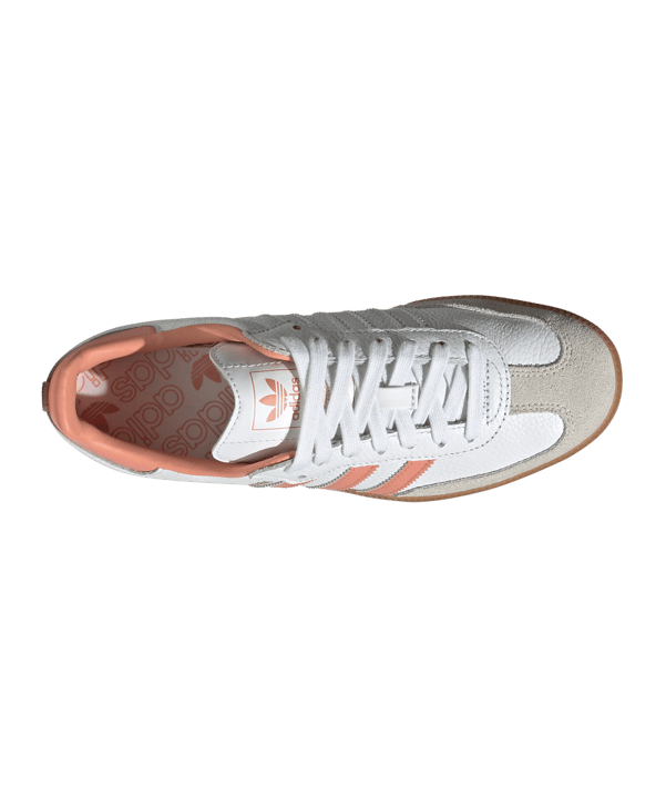 adidas Originals Samba OG Damen Weiss Rot Beige - weiss