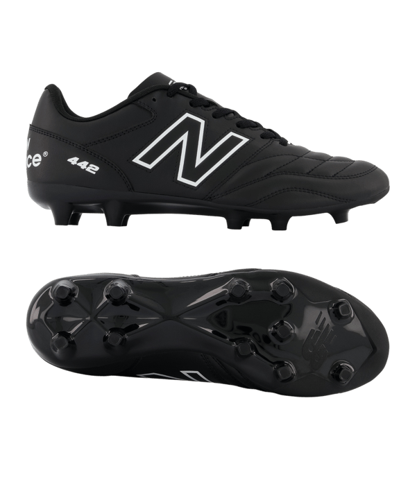 New Balance 442 V2 Academy FG Black Out Schwarz FBK2 - schwarz