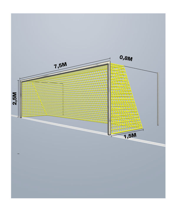 Cawila Tornetz 7,50x2,50m | Tiefe 0,8x1,5m - gelb