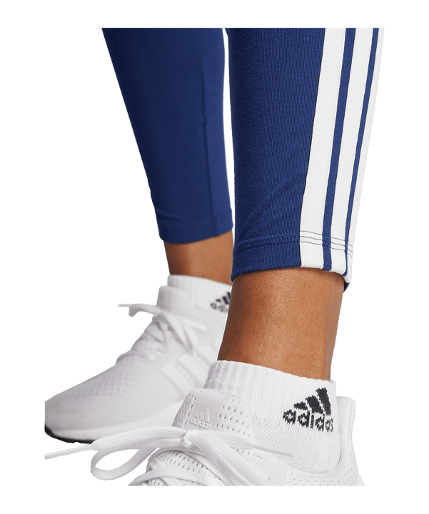 adidas Essentials 3S Cotton Leggings Blau - blau