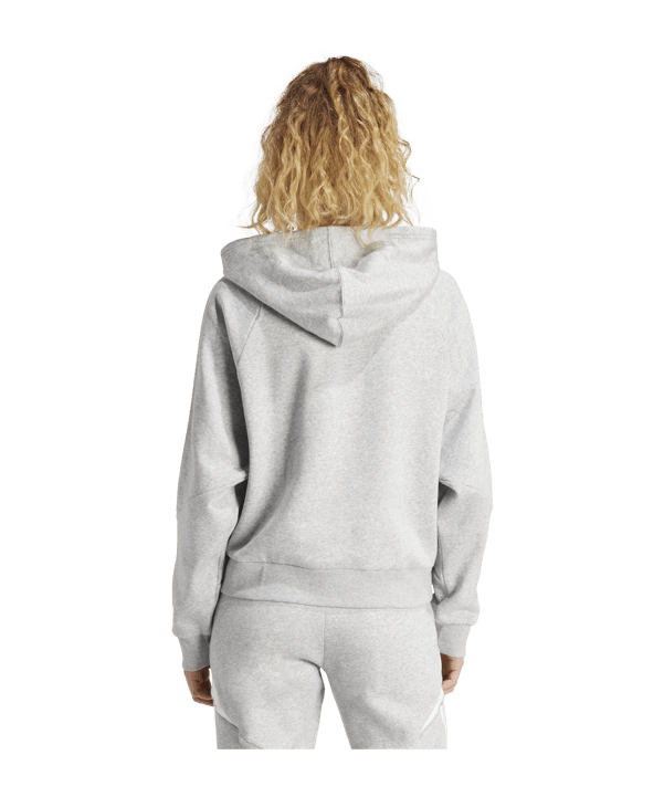 adidas Tiro 24 Hoody Damen Grau Weiss - grau