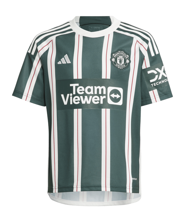 adidas Manchester United Trikot Away 2023/2024 Kids Grün - gruen