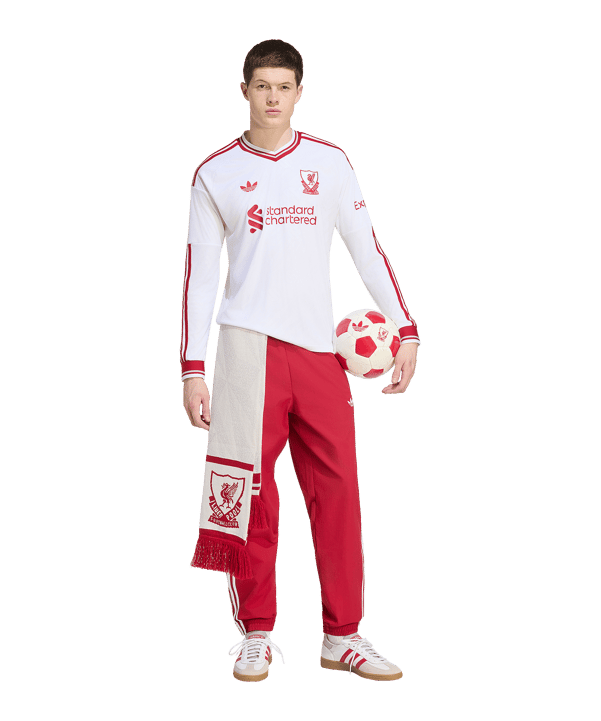 adidas FC Liverpool Trikot Langarm Away 2026/2027 Weiß - weiss