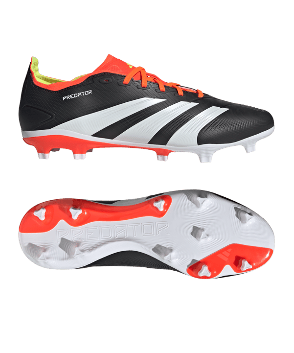 adidas Predator League FG Solar Energy Schwarz Weiss Rot - schwarz