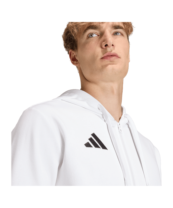 adidas Entrada 26 Kapuzenjacke Weiß - weiss