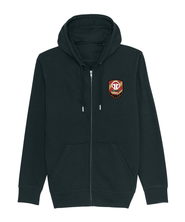 11ts Academy Zip-Hoody Brustlogo Schwarz - schwarz