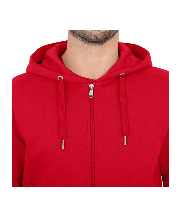 JAKO Organic Kapuzenjacke Rot F100