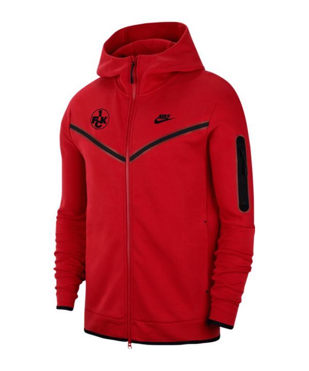 Nike 1.FC Kaiserslautern Tech Fleece Kapuzenjacke Rot F657 - rot