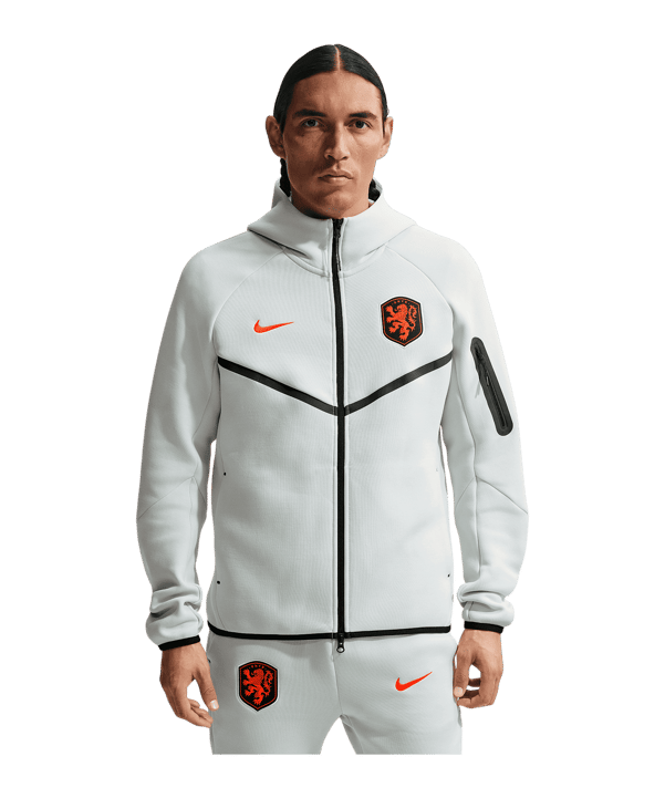 Nike KNVB Niederlande Fleece Jacke Grau F025 - grau