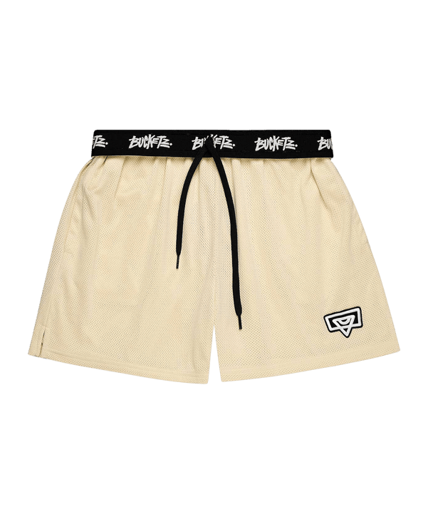 Bucketz All Day Mesh Short Beige - beige