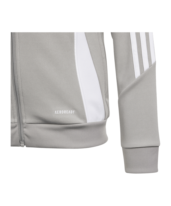 adidas Tiro 24 Trainingsjacke Kids Grau Weiss - grau