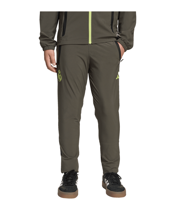 adidas Real Madrid Vis Tech Travel Jogginghose Kids Grau - grau