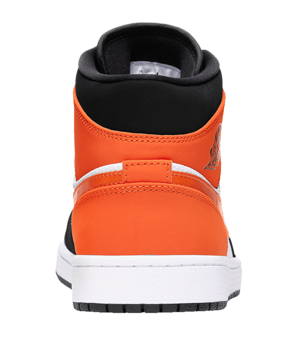 Jordan Air 1 Mid Sneaker Schwarz Orange F058 - schwarz