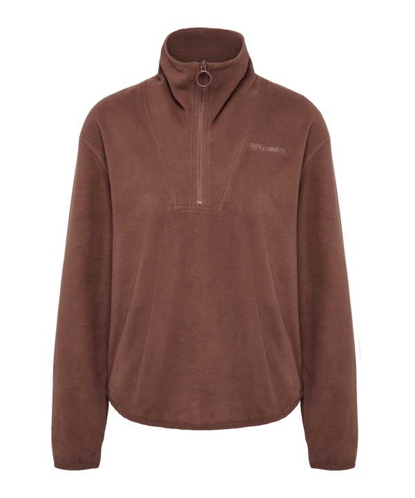 Hummel Mt Connect Loose Half Zip Sweatshirt Damen Braun F8040 - braun