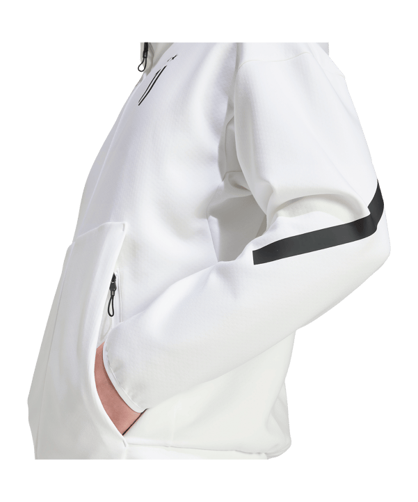 adidas Juventus Turin Anthem Kapuzenjacke Weiß - weiss