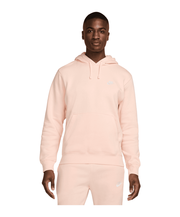 Nike Club Fleece Hoody Orange F664 - rosa