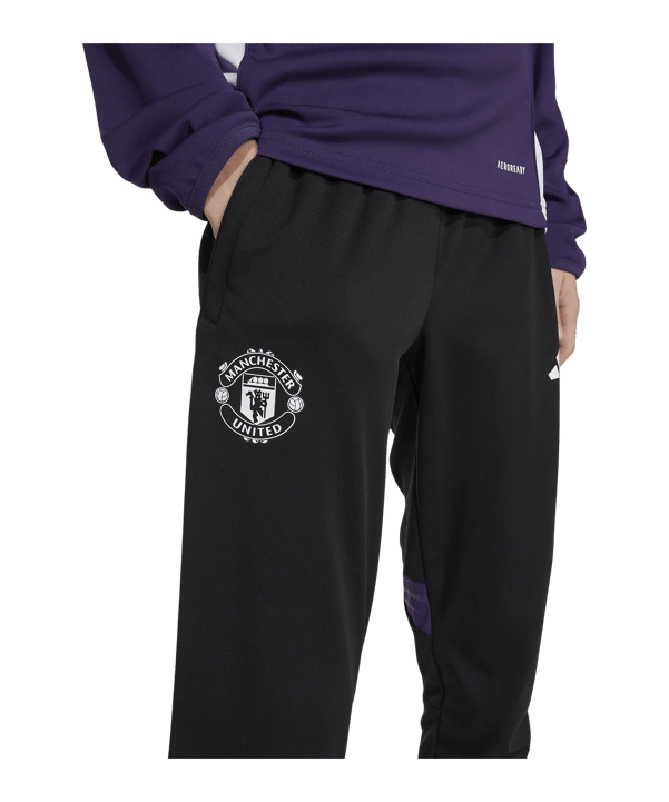 adidas Manchester United Trainingshose Kids Schwarz - schwarz