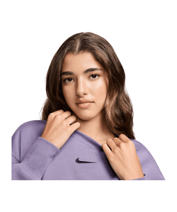 Nike Phoenix Fleece Sweatshirt Damen Lila F509 - lila