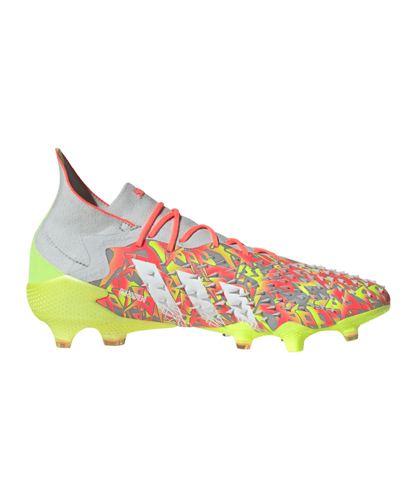 adidas Predator FREAK.1 FG NumbersUp Grau Gelb Rot - grau