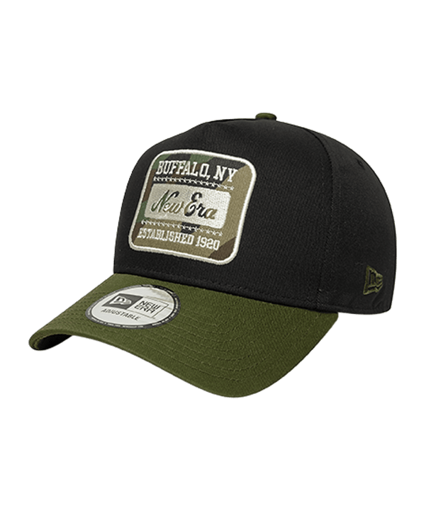 New Era E-Frame Camo Patch Cap Schwarz - schwarz
